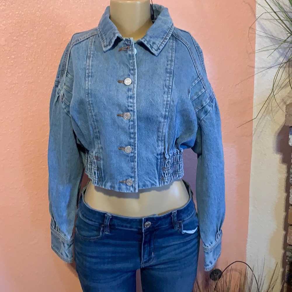 Crop Denim Jean Jacket